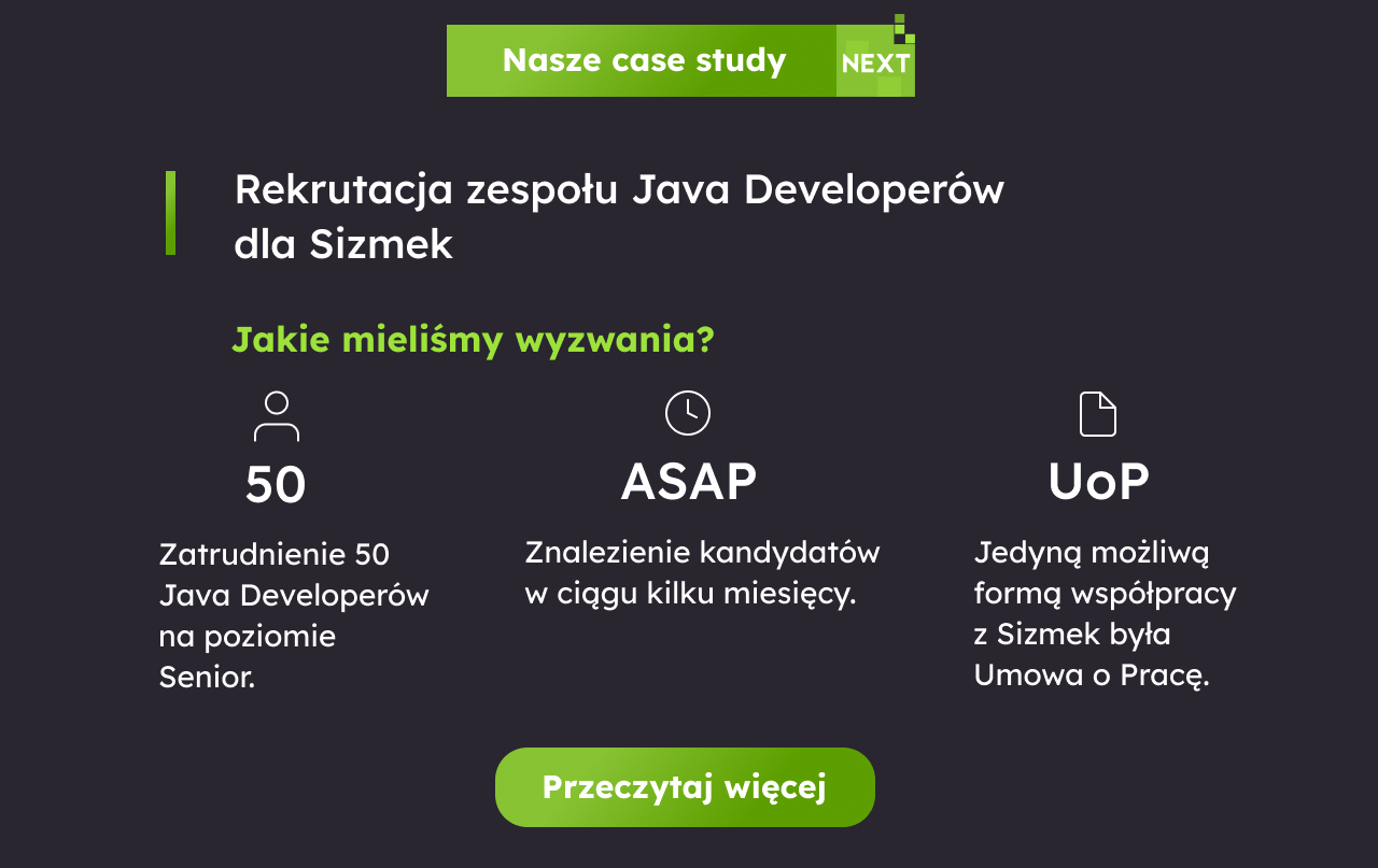 Rekrutacja zespołu Java Developerów dla Sizmek