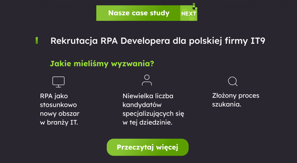 Rekrutacja RPA Developera dla polskiej firmy IT9