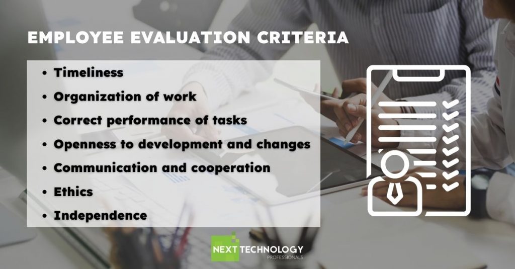 Employee evaluation criteria
