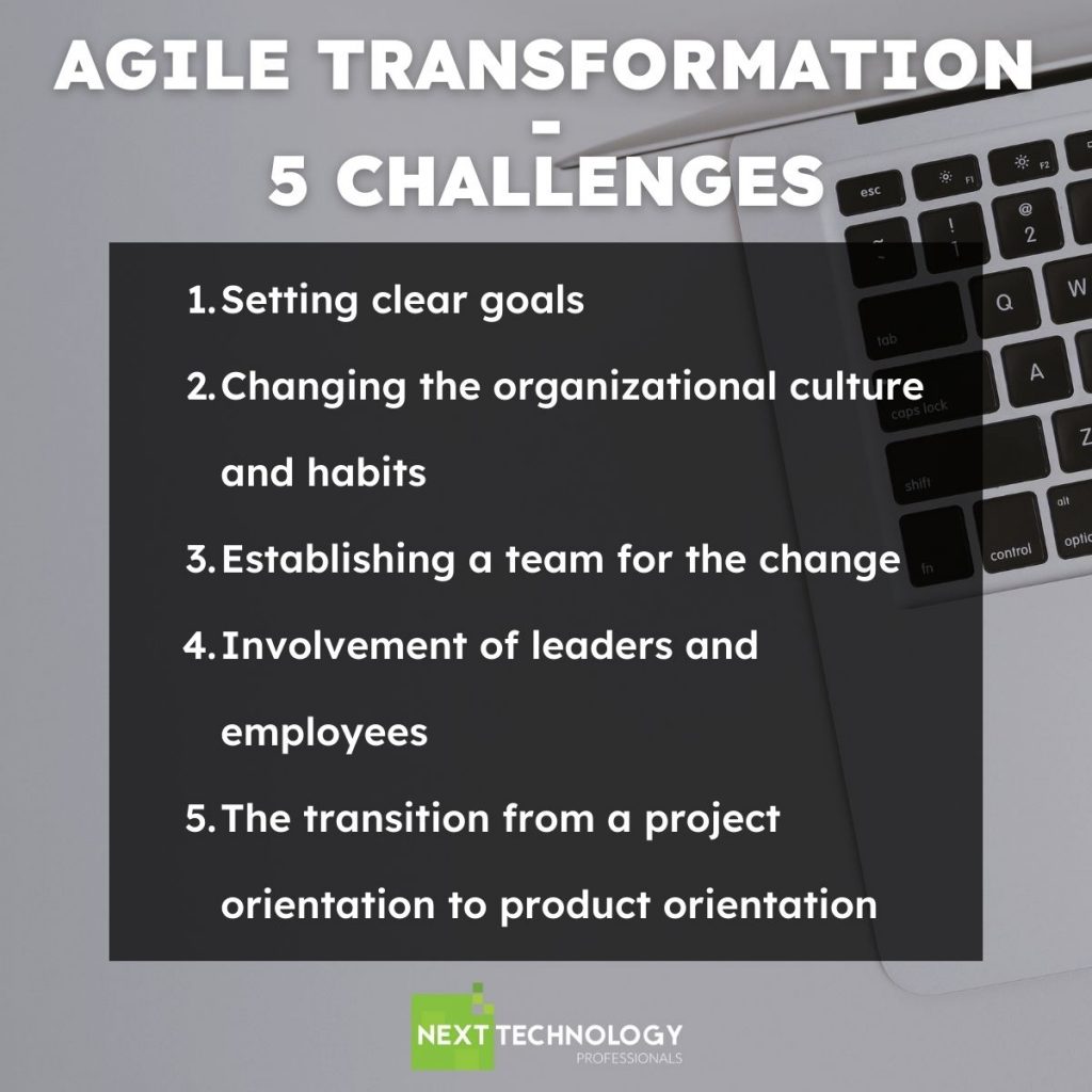 agile transformation - 5 challenges
