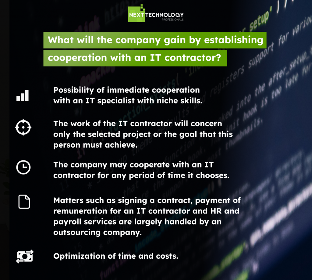 Cooperation with an IT contractor - cons for a company