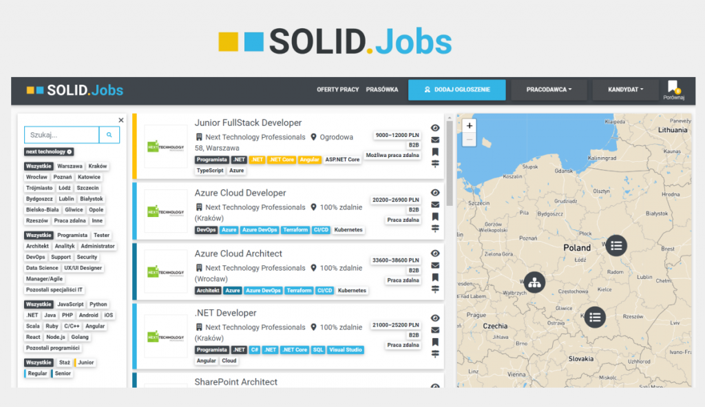 portal z ofertami pracy IT - Solid.jobs