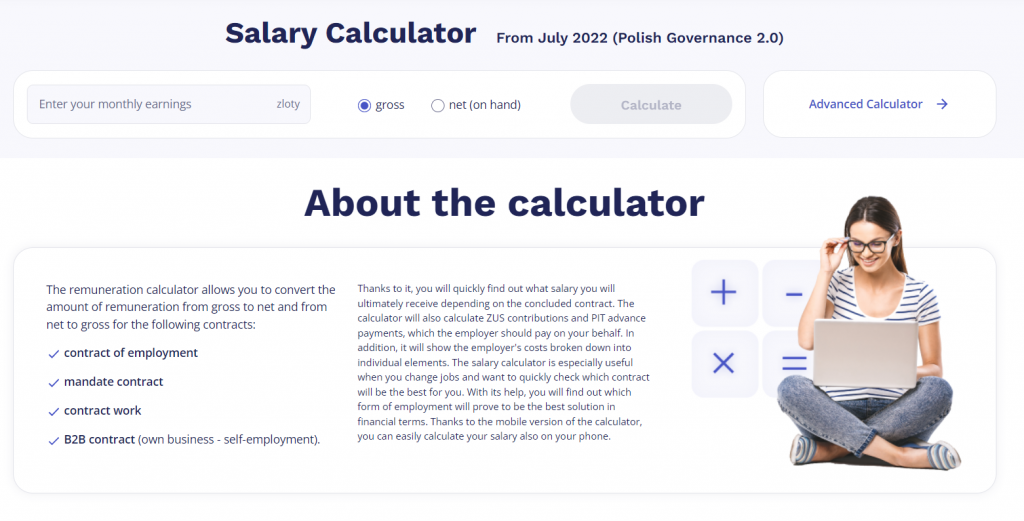 Zarobki.pracuj.pl salary calculator