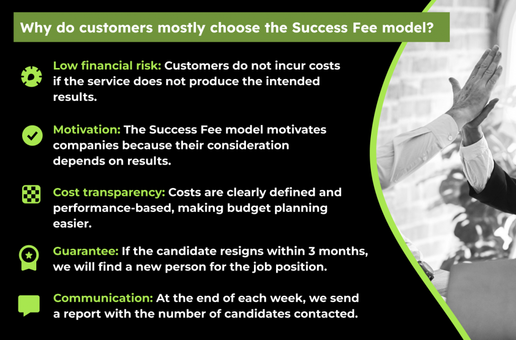 Why do customers mostly choose the Success Fee model?