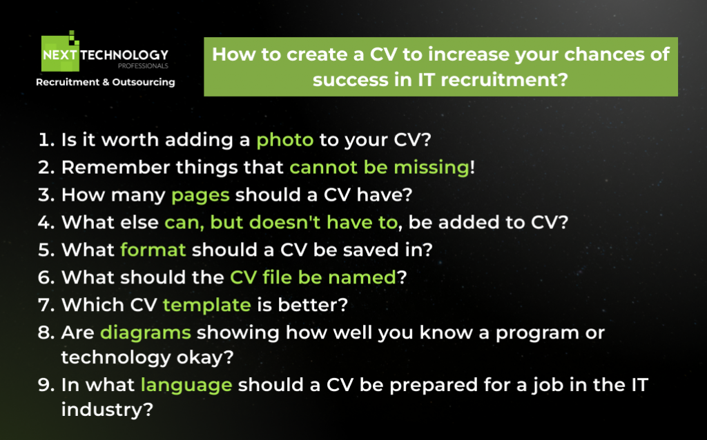 How to create a CV to increase your chances of success in IT recruitment?