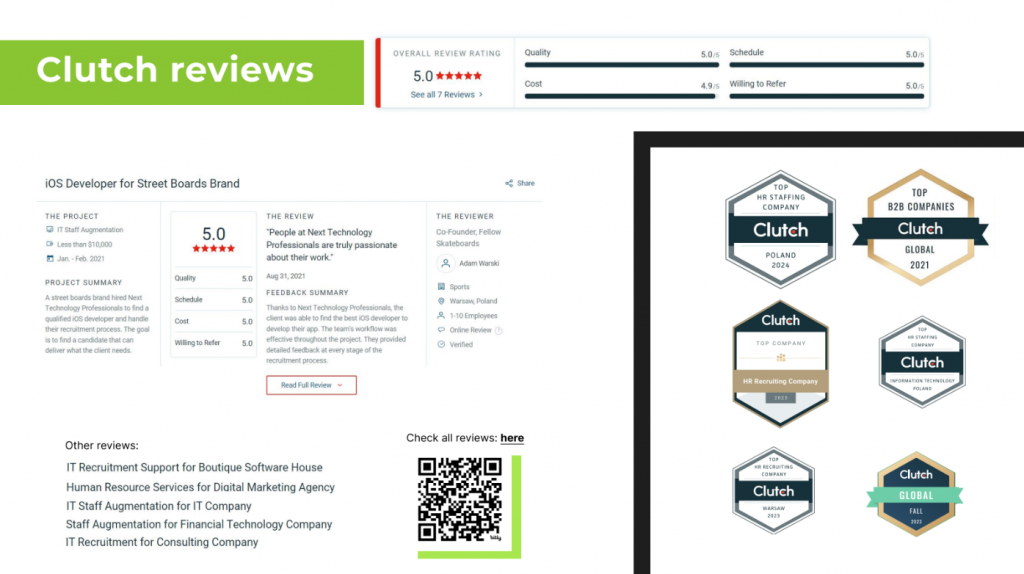 Recenzje Clutch Next Technology Professionals
