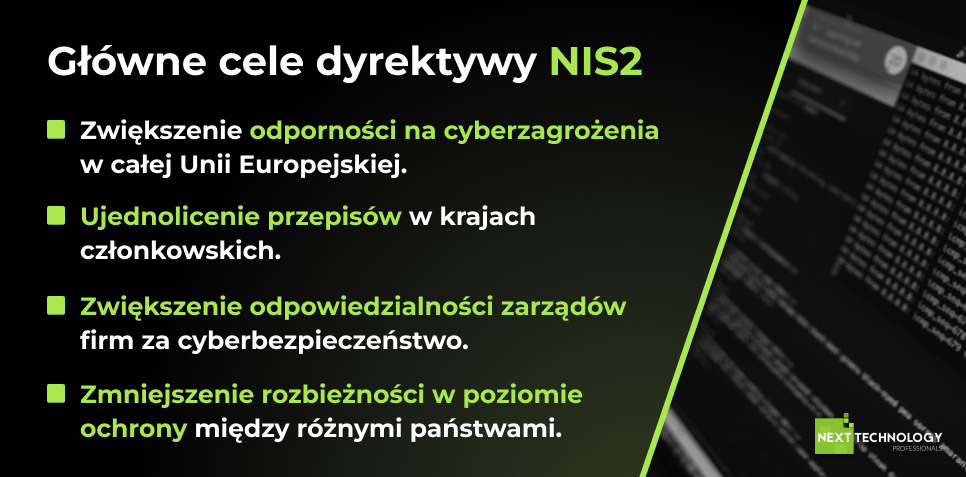 Główe cele dyrektywy NIS2